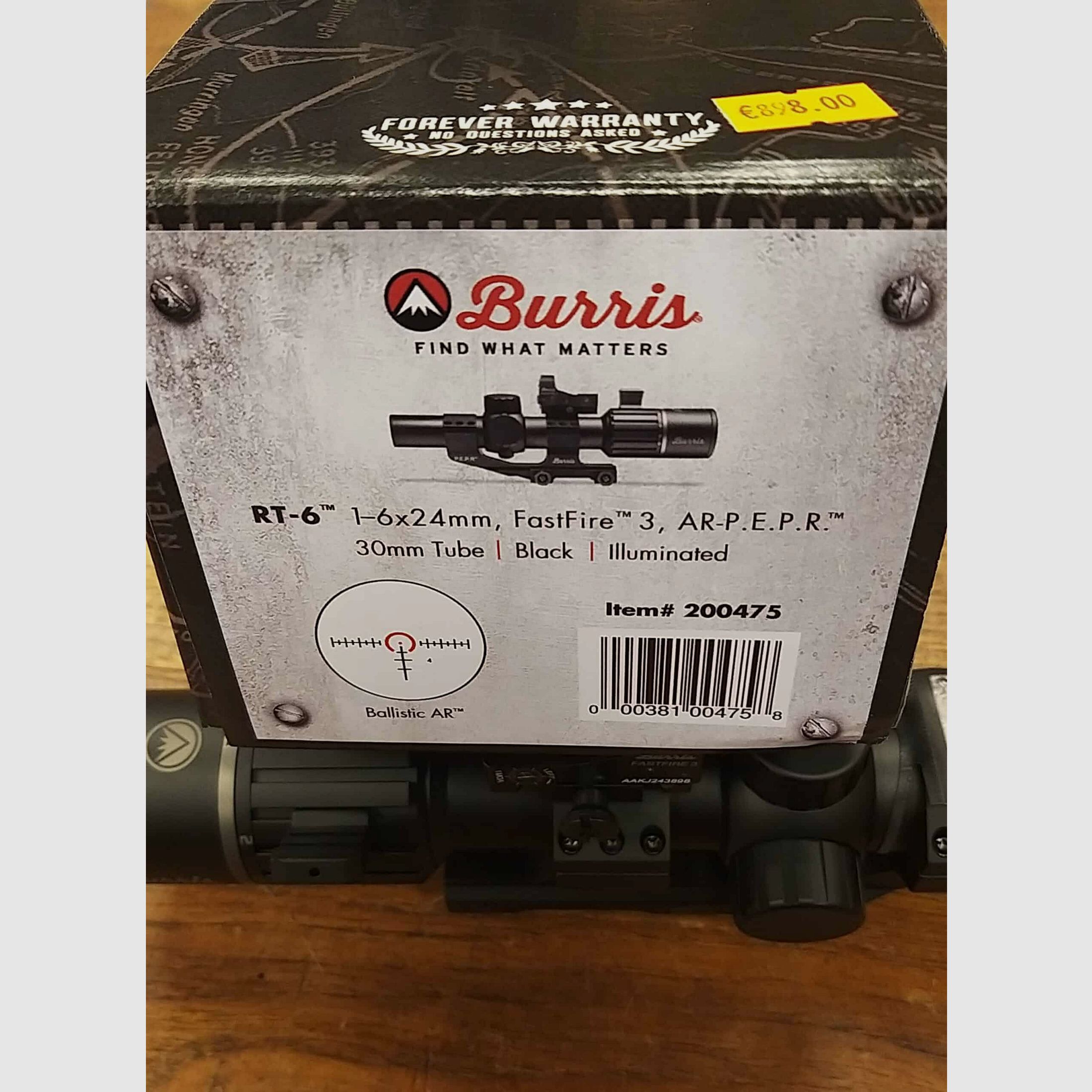 BURRIS – RT-6 1-6×24 | FastFire 3 | AR-P.E.P.R. | 30mm Rohr | Schwarz | Beleuchtet | Ret. Ballistic AR, Bild 5 von 5