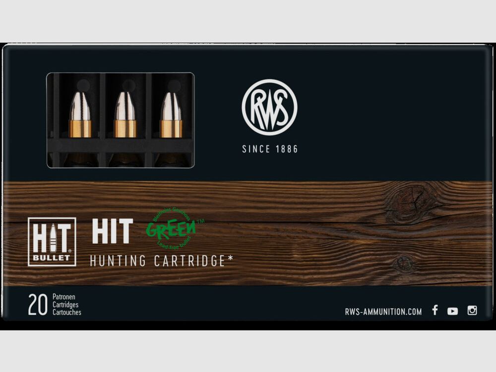 RWS 40grs HIT 20PCS .222Rem