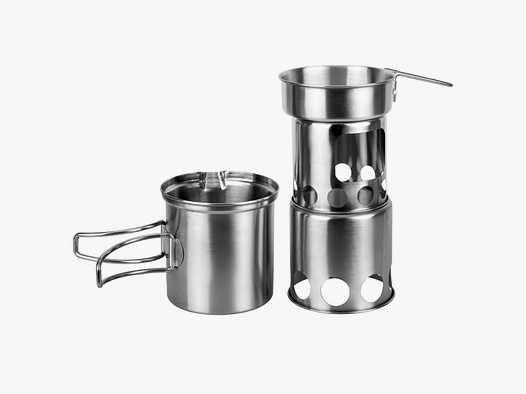 Fox Outdoor Fox Outdoor Kochset Travel Edelstahl