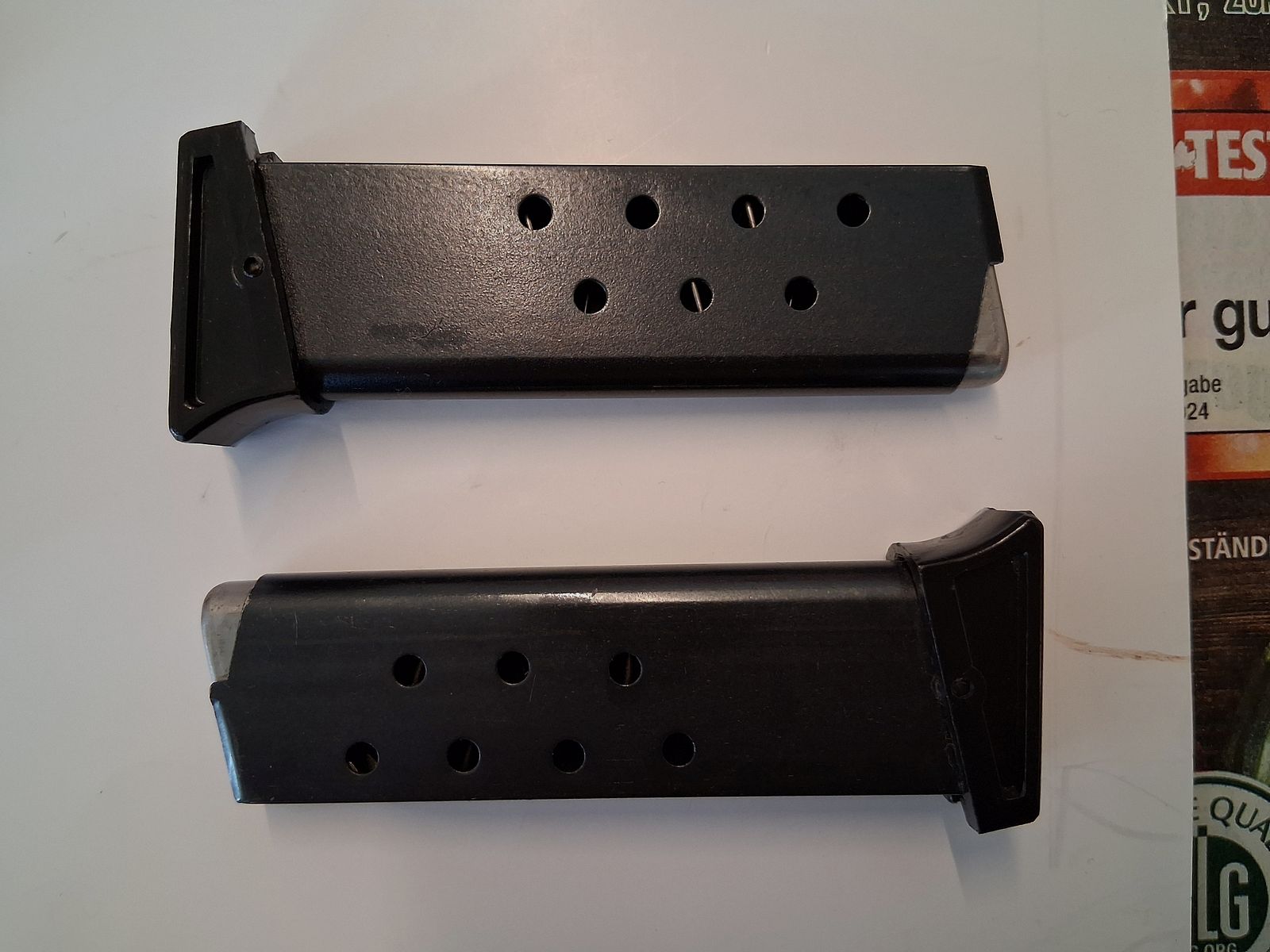 2 magazines pour ME 8 Combat cal. 8 mm K. (comme neuf)