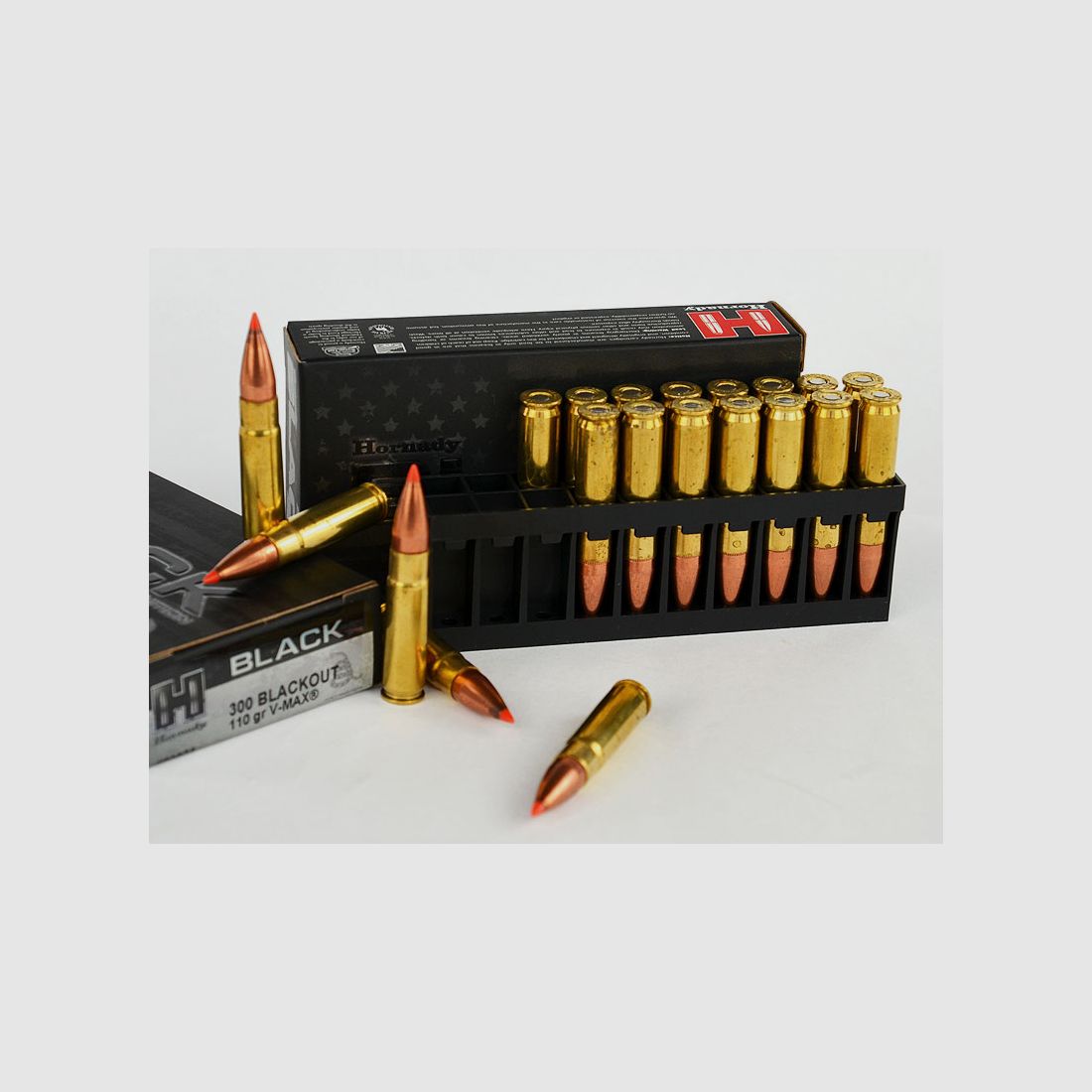 Hornady BLACK .300 Blackout V-MAX 110 grs 1 Pack (20 rounds at €1.995 each*)
