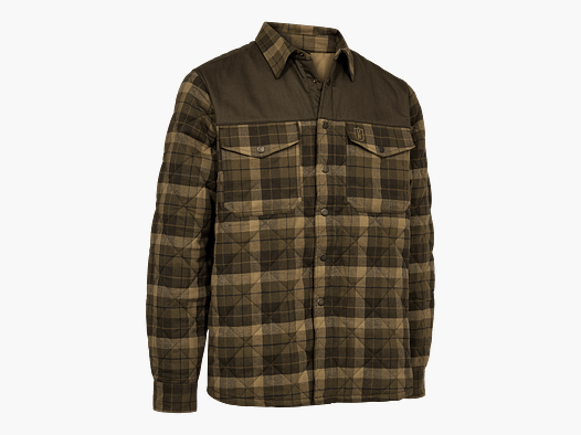 Deerhunter Elbert Chaqueta de Camisa Acolchada Cuadrada Marrón 4XL