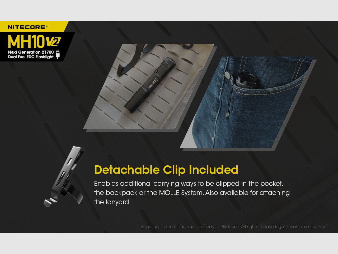 Nitecore MH10 V2 Tactische Led Zaklamp Oplaadbaar, afbeelding 14 van 27