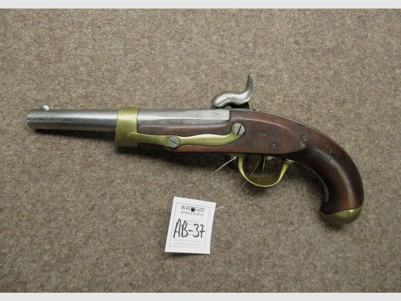 AB-37 pistola a percussione mod. 1817/42 cal. 18mm, immagine 2 di 4