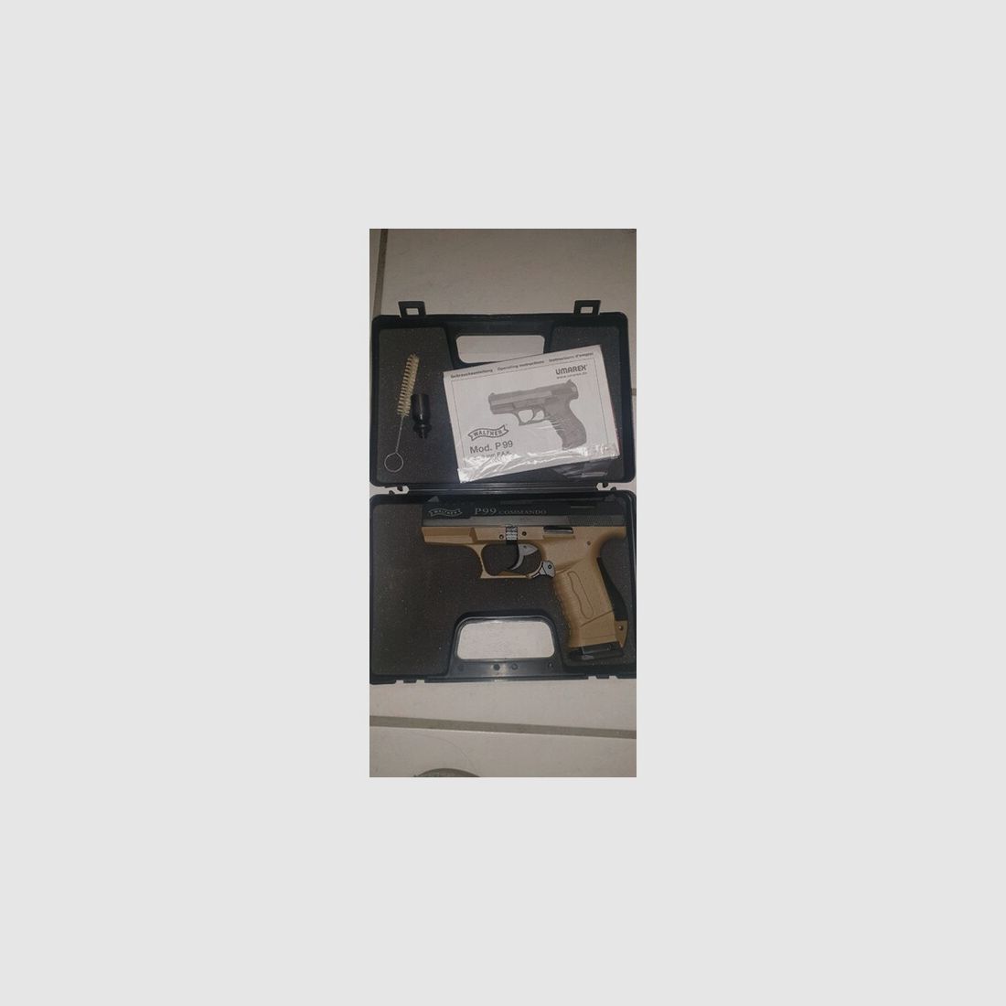 Walther P99 Commando dark earth brown Schreckschuss Pistole SRS GAS 9mm PAK Umarex P 99