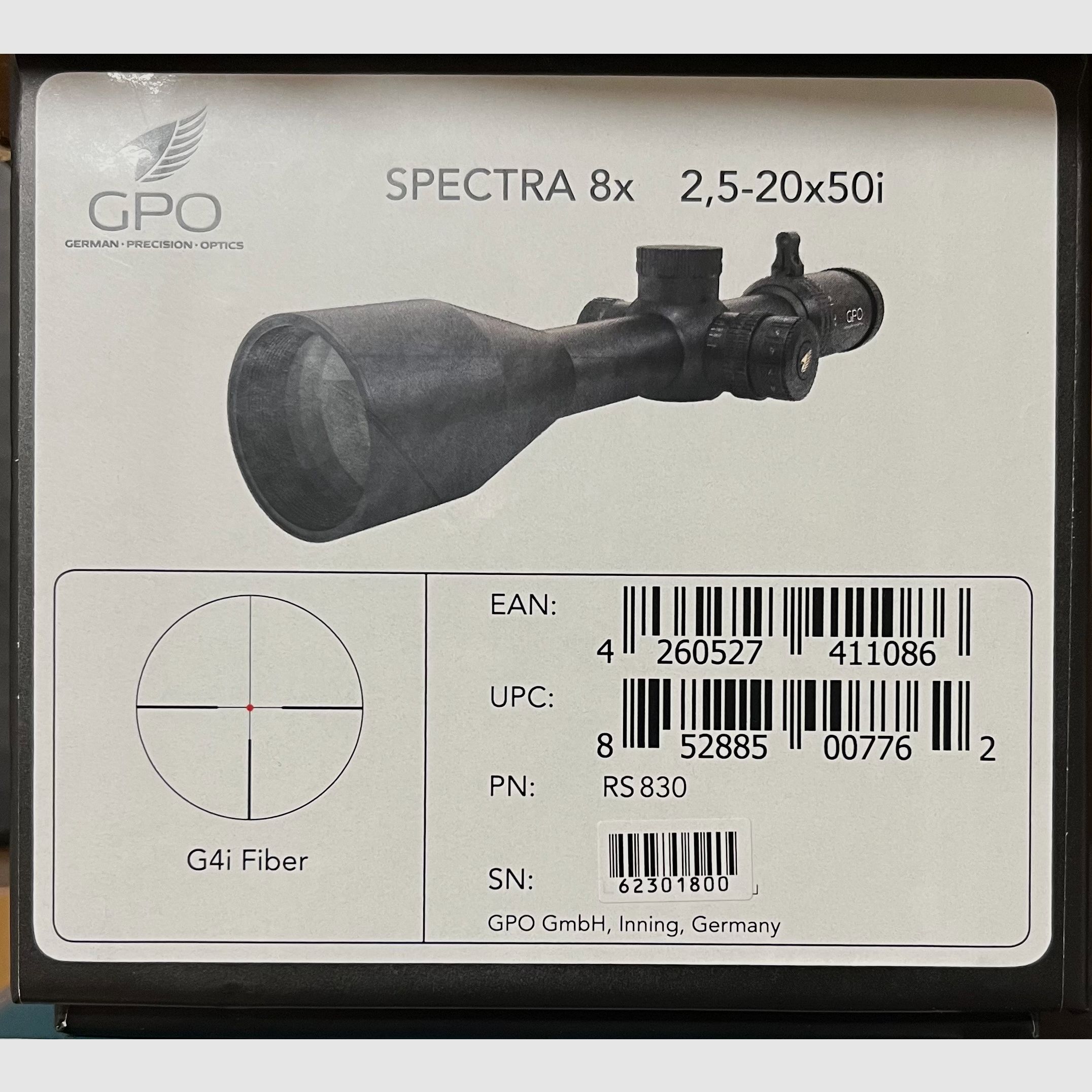 GPO Spectra 2,5-20x50 mit Leuchtpunkt Zielfernrohr 