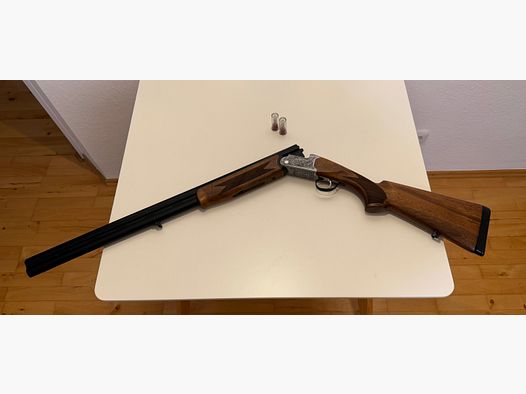 Bockdoppelflinte Kofs Zenith SX Kaliber 12/76 mit Stahlschrotbeschuss und Wechselchokes