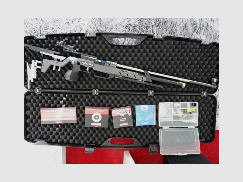 Anschütz 9015 Alu ondersteuning luchtgeweer - kleur irisfilter - stabilisator - origineel accessoire - koffer - 1e hand - weinig gebruikt