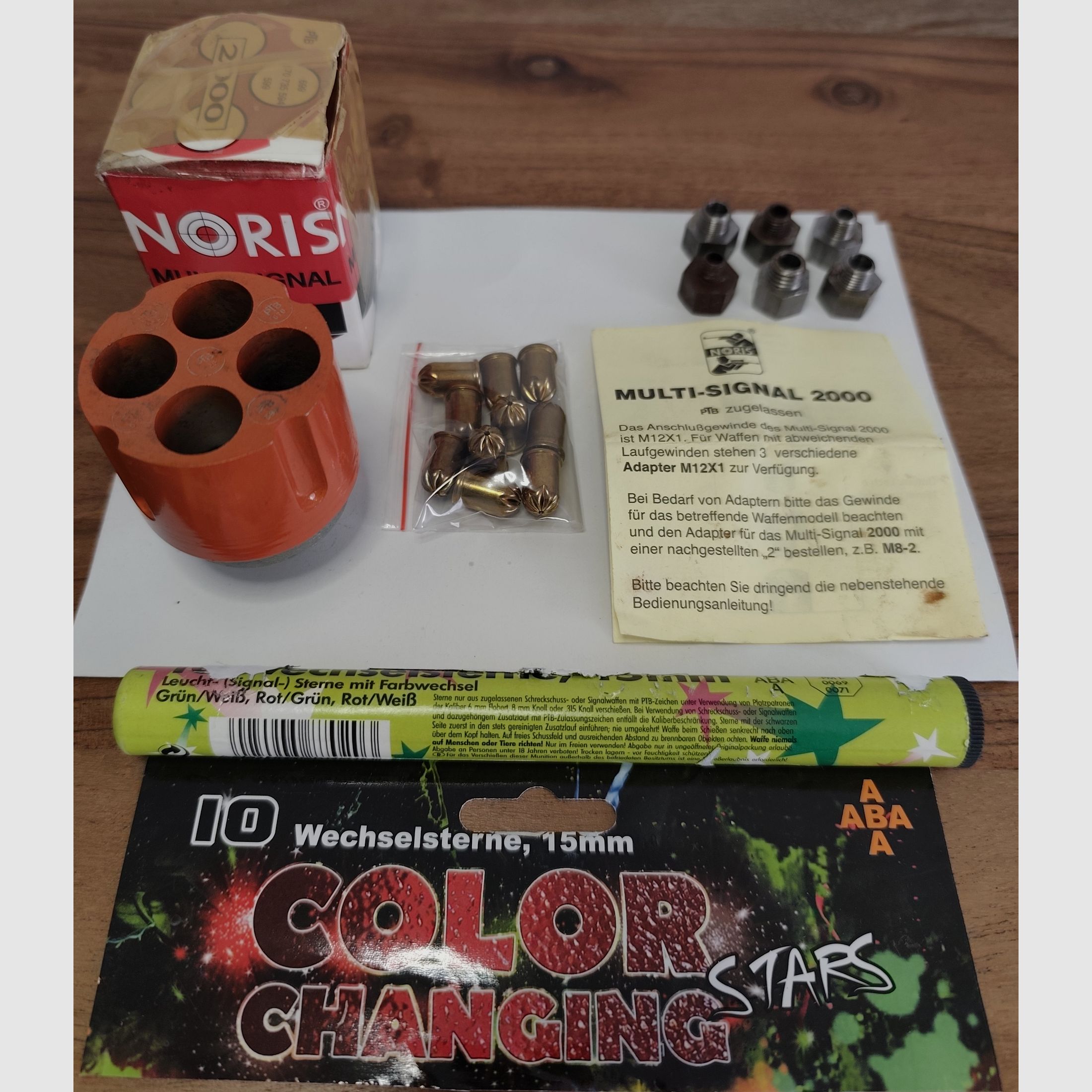 Noris Multi-Signal 2000 4-piece launch cup with 6 adapters