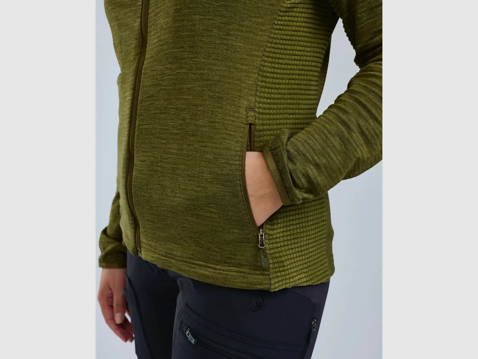 Pinewood Abisko Fleecejacke für Damen, olivgrün, Bild 3 von 6