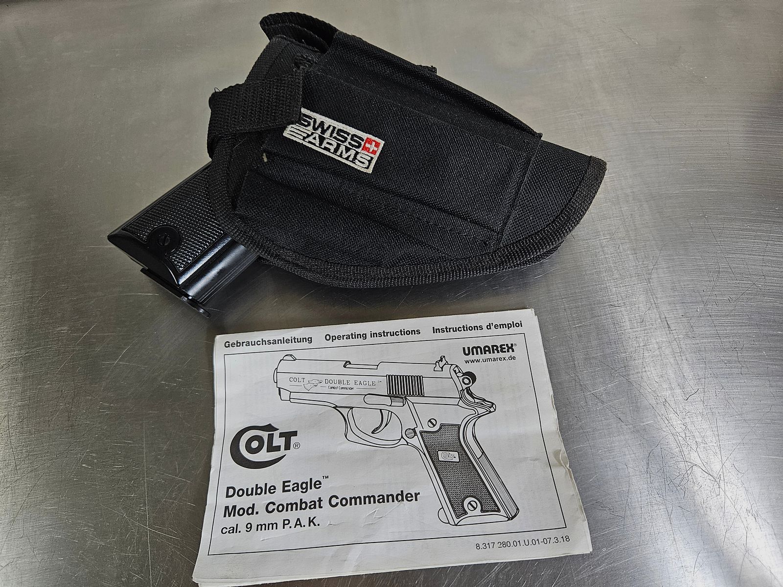 Colt Double Eagle Mod. Combat Commander 9mm P.A.K. PTB 766 Gas Signal PAK Knall