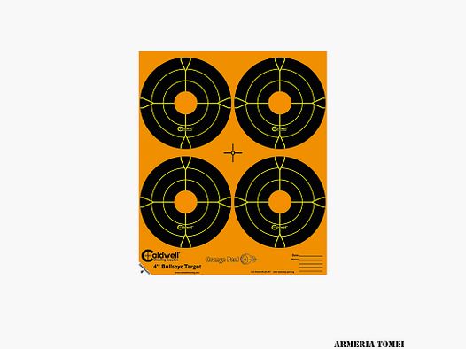 CALDWELL – BERSAGLI REATTIVI ORANGE PEEL 4’/10cm Bulls-Eye (10 fogli) -410864
