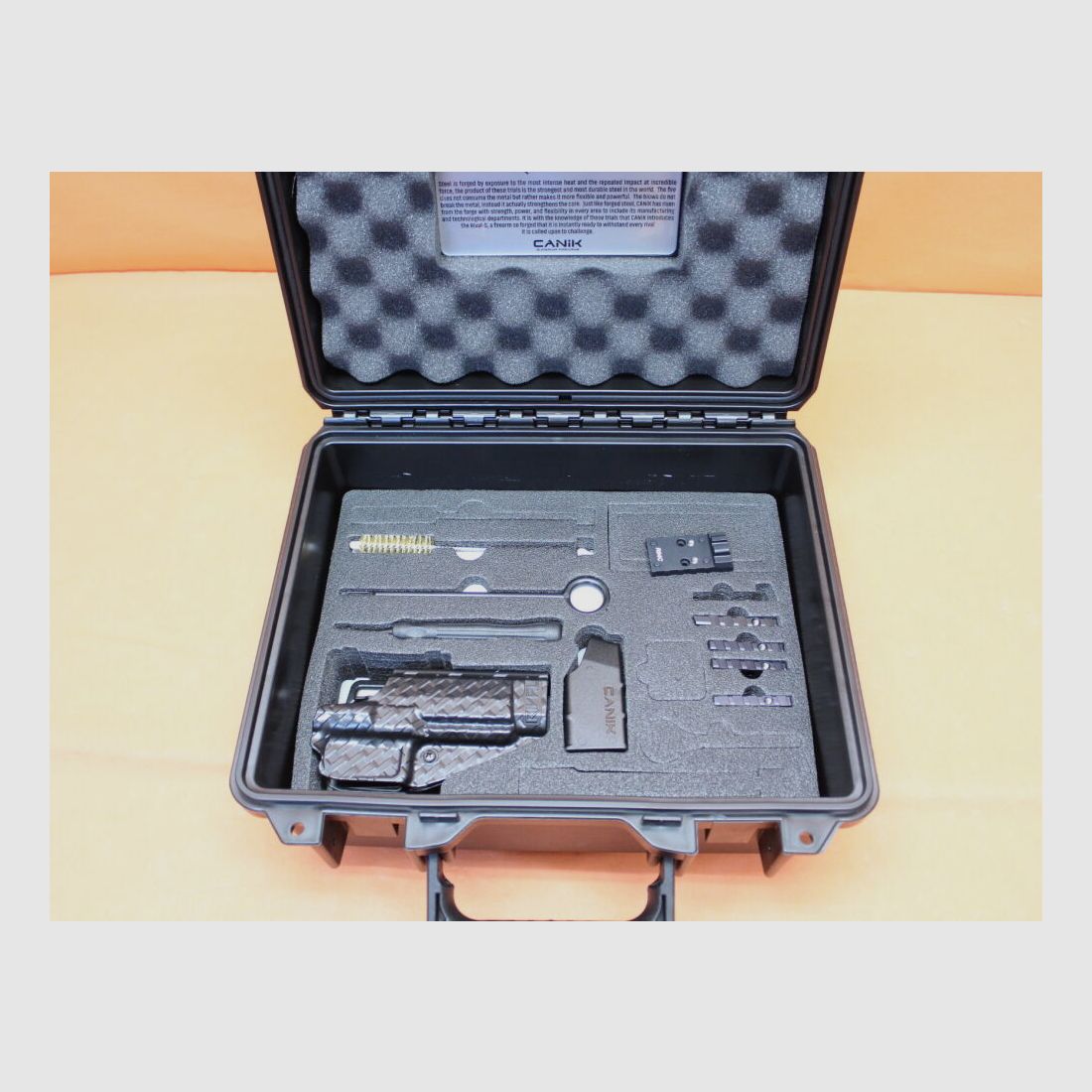 CANIK Ha.Pistolet 9mmLuger CANIK TP9 SFx RIVAL-S Noir 127mm Canon, Glissière Optic-Ready pour Red Dot Sight