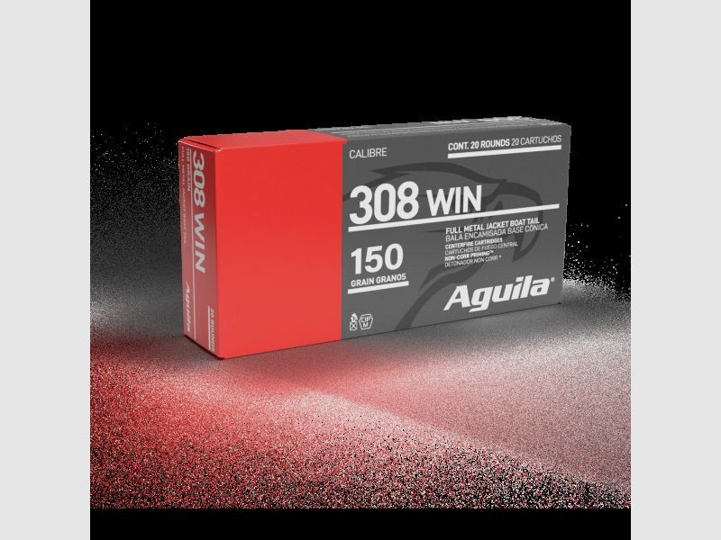 AGUILA BÜCHSENPATRONEN .308WIN - FMJ-BT 150GRS. - 20 PATRONEN