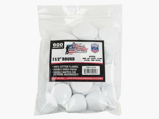 600 Patches 1 1/2" Rund 6mm-.30