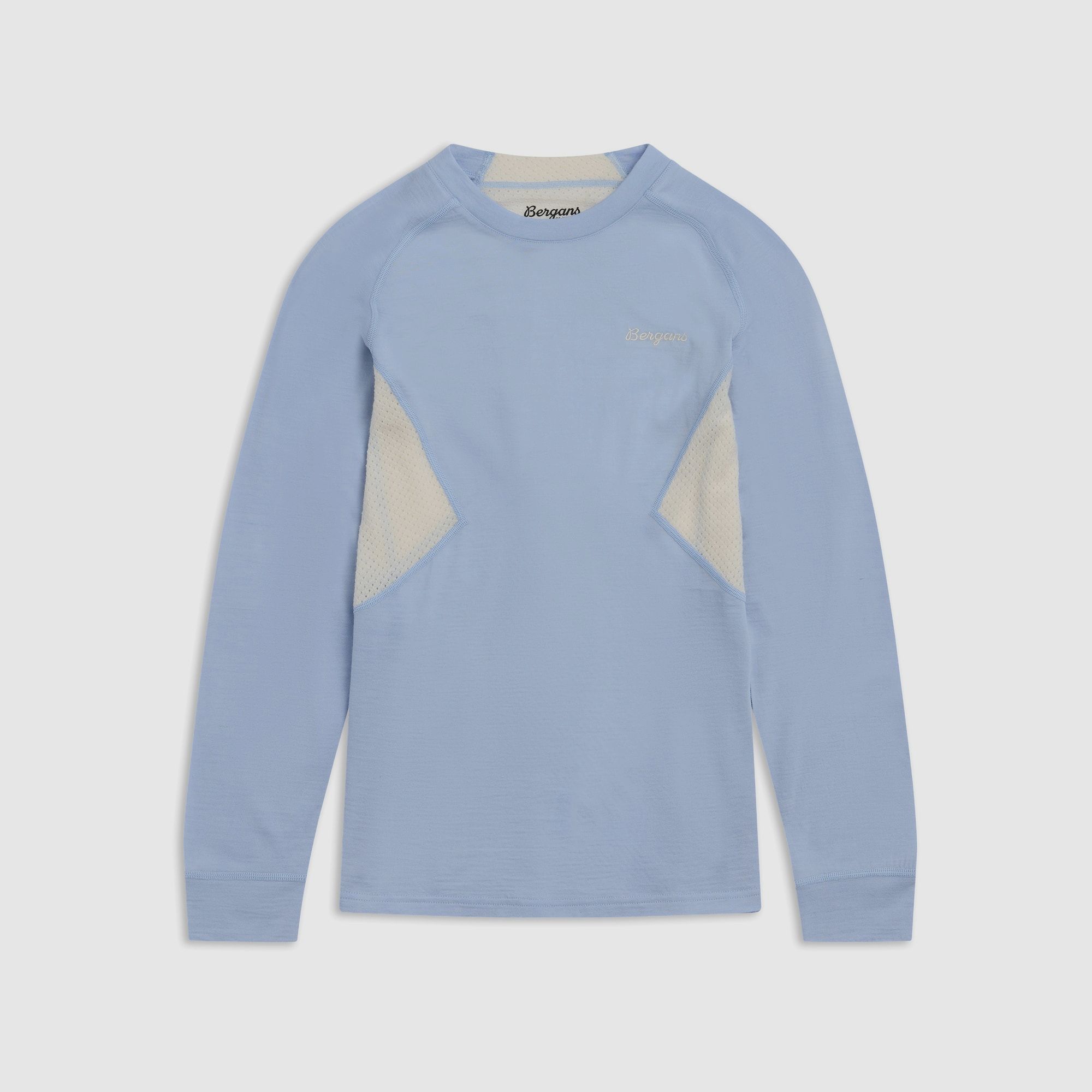 Bergans Inner:Pure Merino L/S Thermoshirt Donna Light Dusty Blue/Crema XL