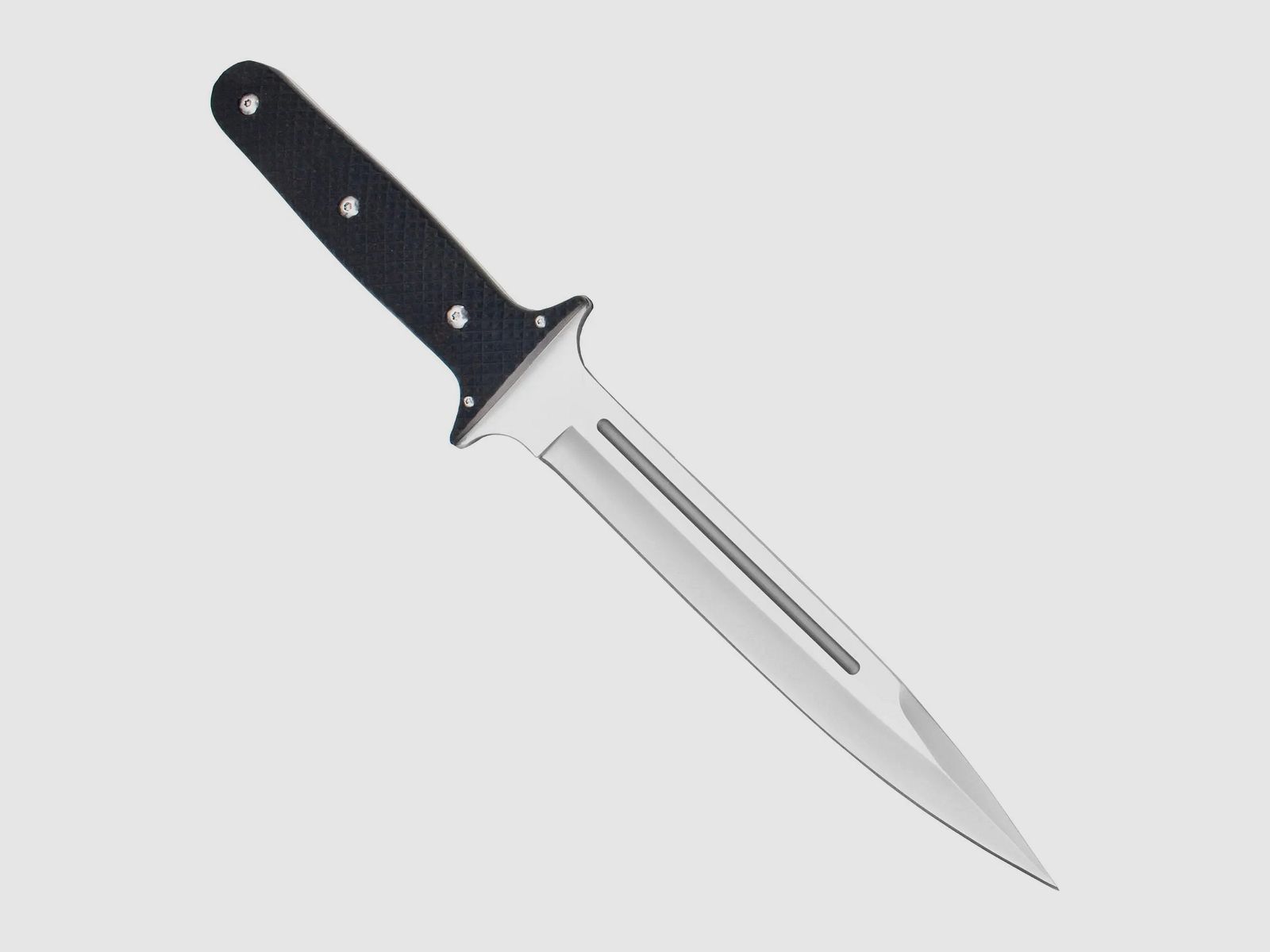 PUMA XP varkenssticker 13, afvangmes, pakkahout zwart met visleer, kydex schede