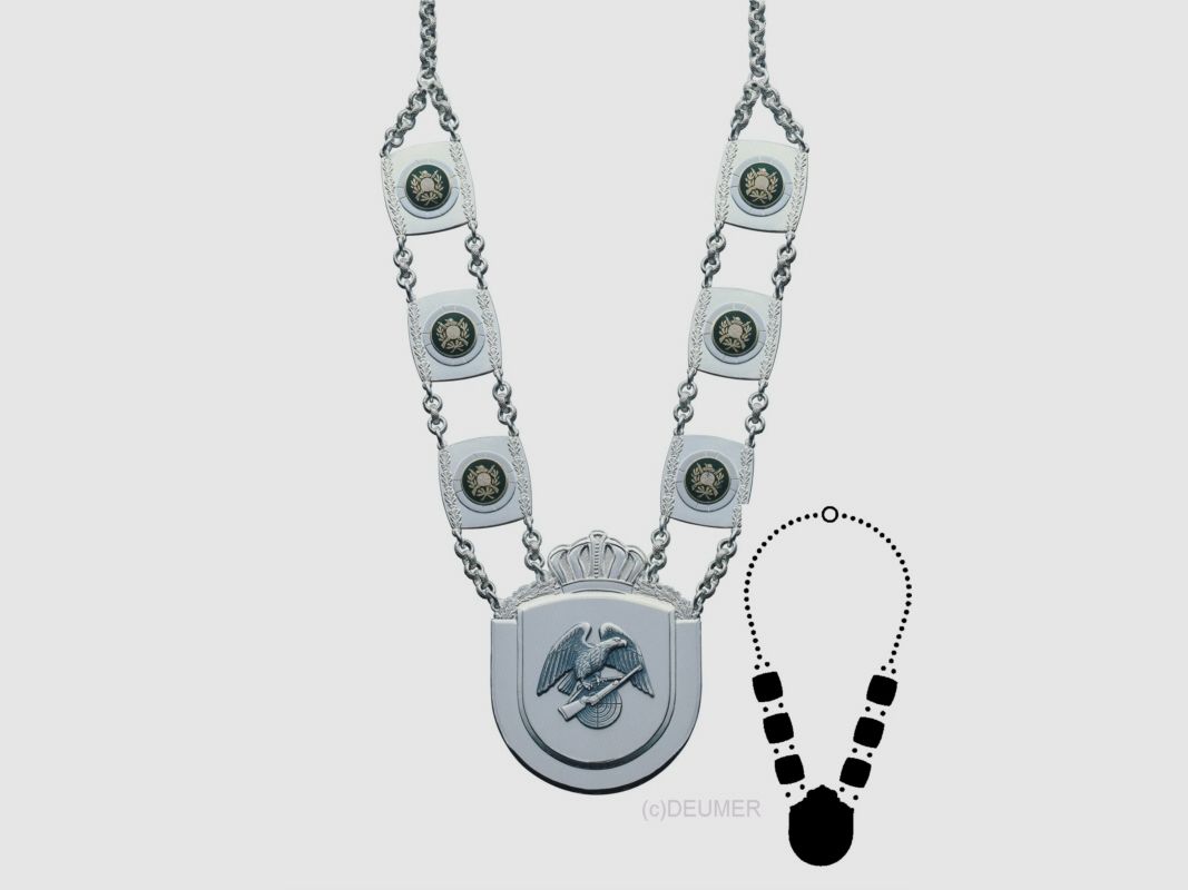 Schützenkette 25399 original Deumer, versilbert