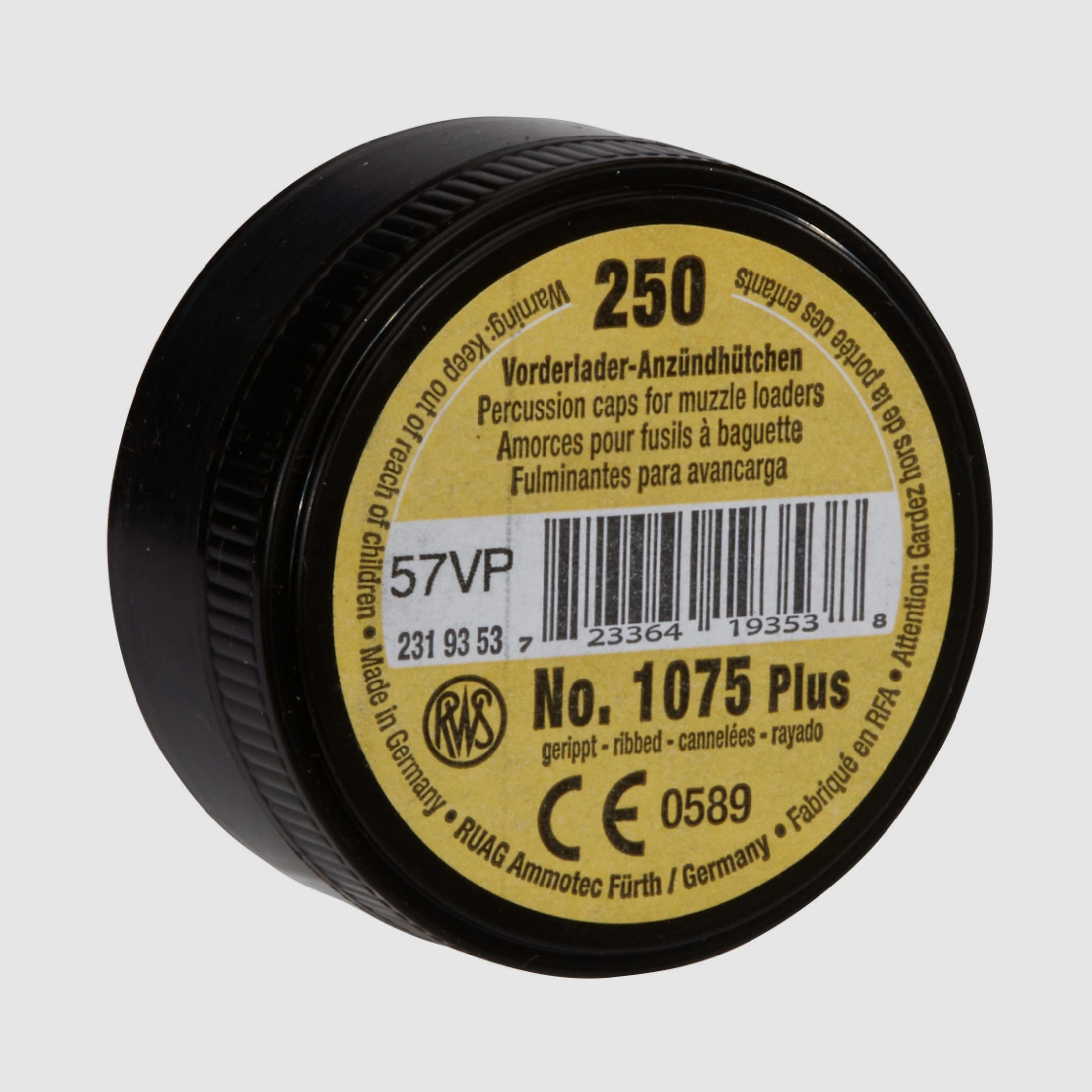 RWS 2319353 SN Vdl. Kapiszony Zündhütchen nr 1075 Ø 4,47 mm