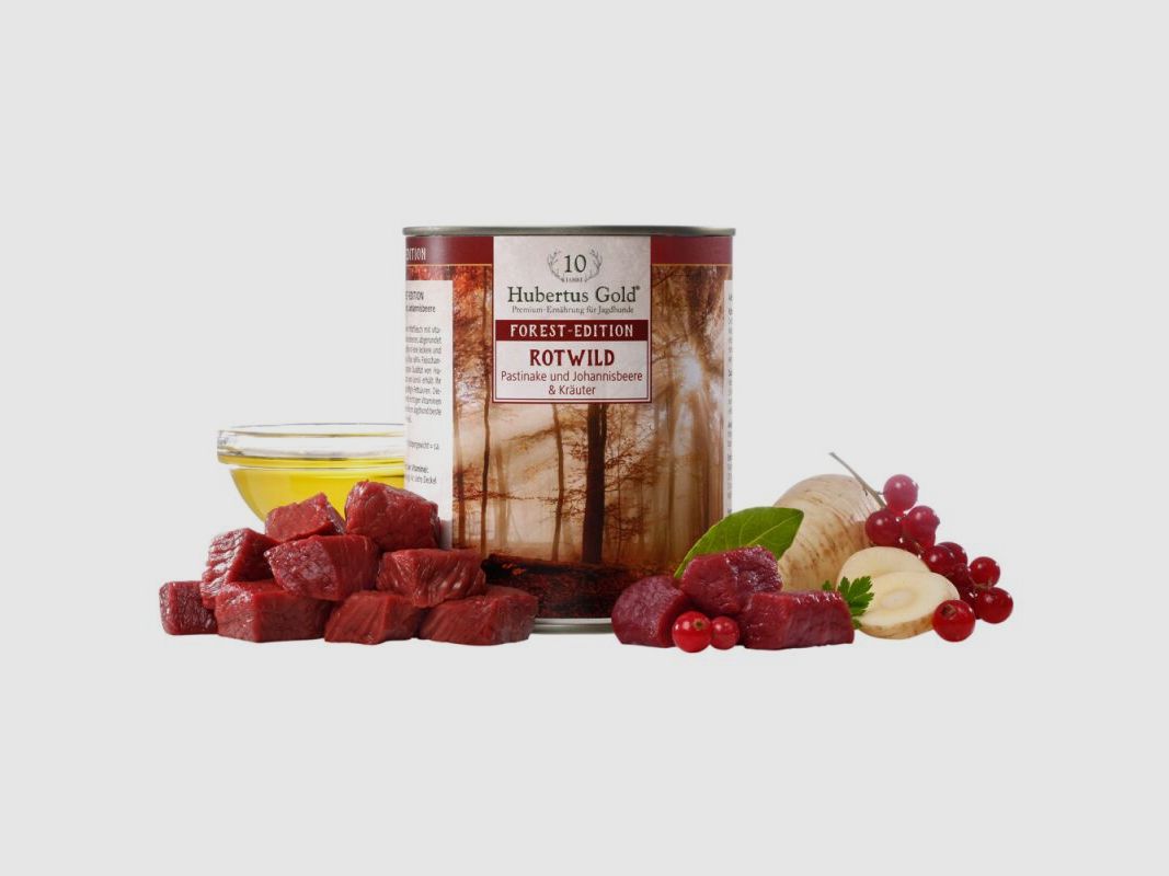 Hubertus Gold Forest Edition Rotwild mit Pastinake + Johannisbeeren und Leinöl 800g