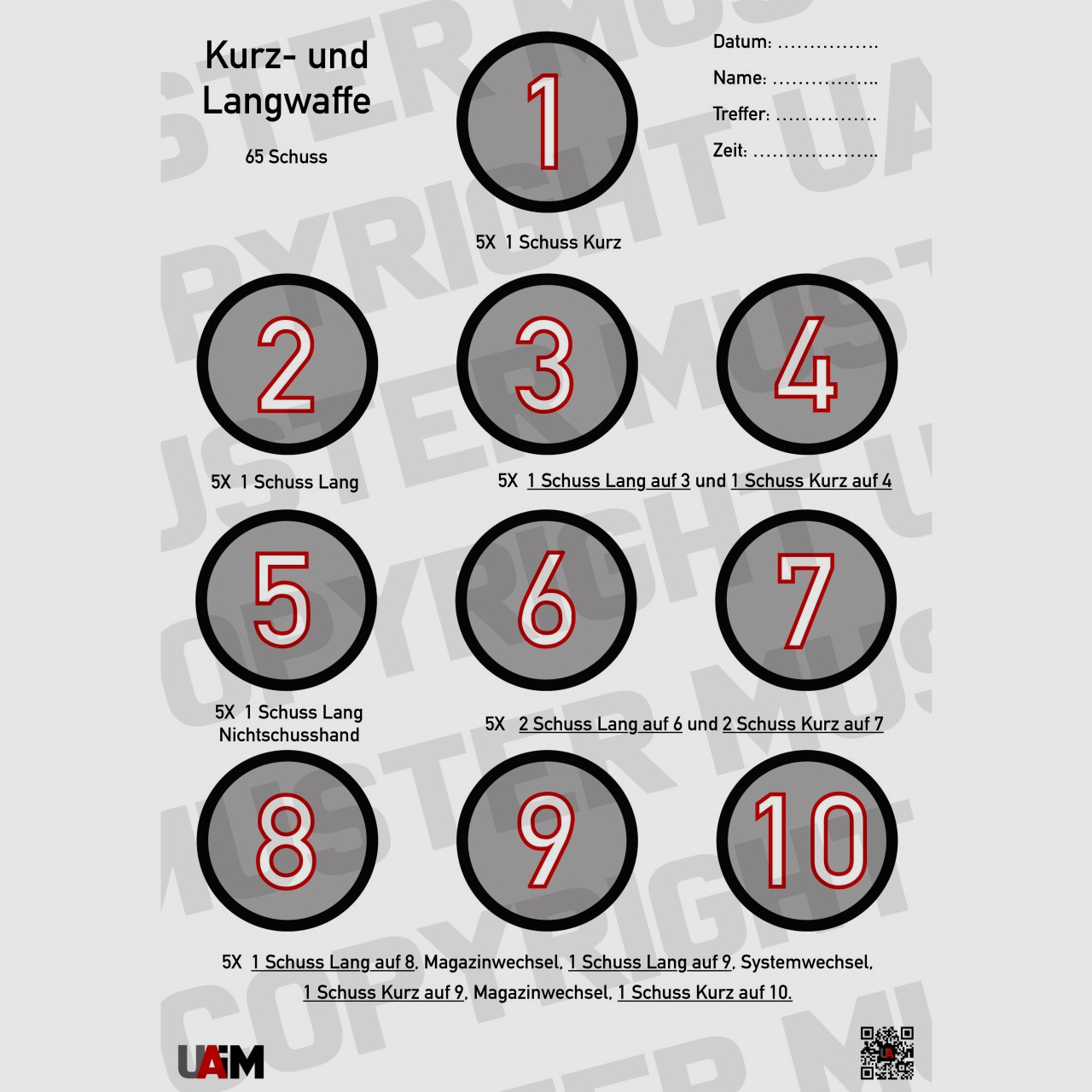 Daily Dot Drill Kurz- und Langwaffe DIN A1 Zielscheibe fr vielseitiges Waf...