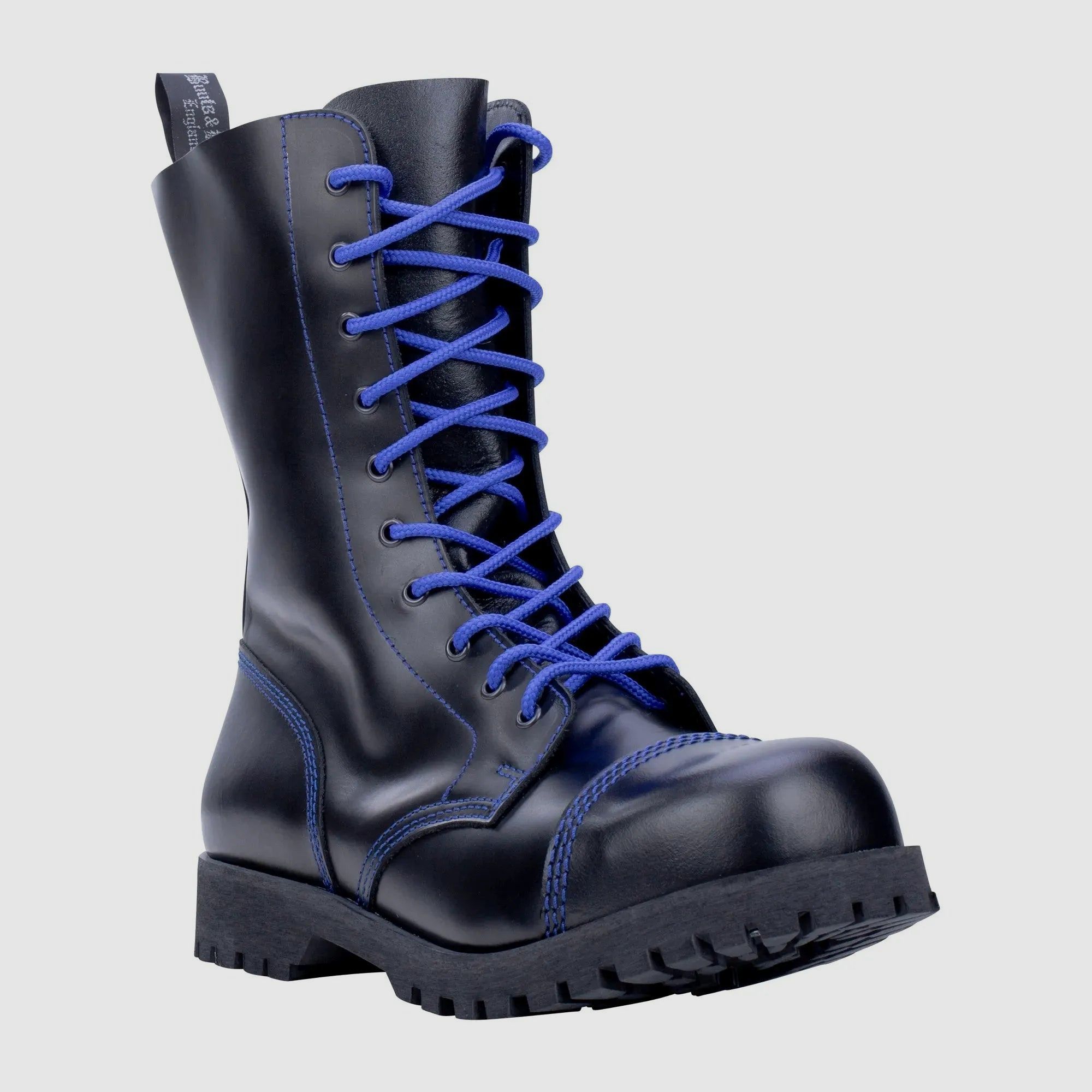 Boots & Braces Boots &amp; Braces Stiefel 10-Loch blau schwarz