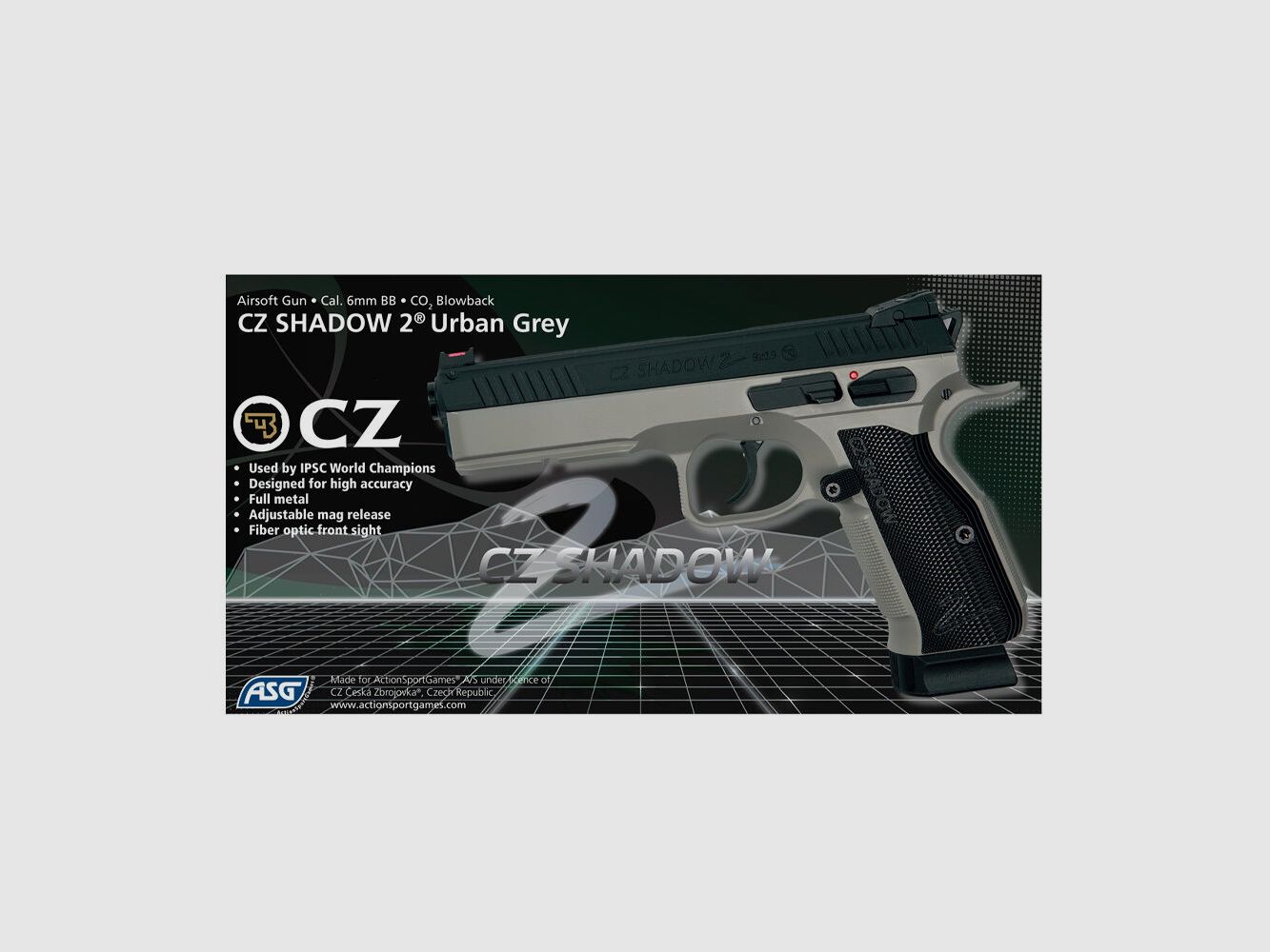 ASG	 CZ Shadow 2 Airsoft Co2 6 mm BB Blowback Urban Grey