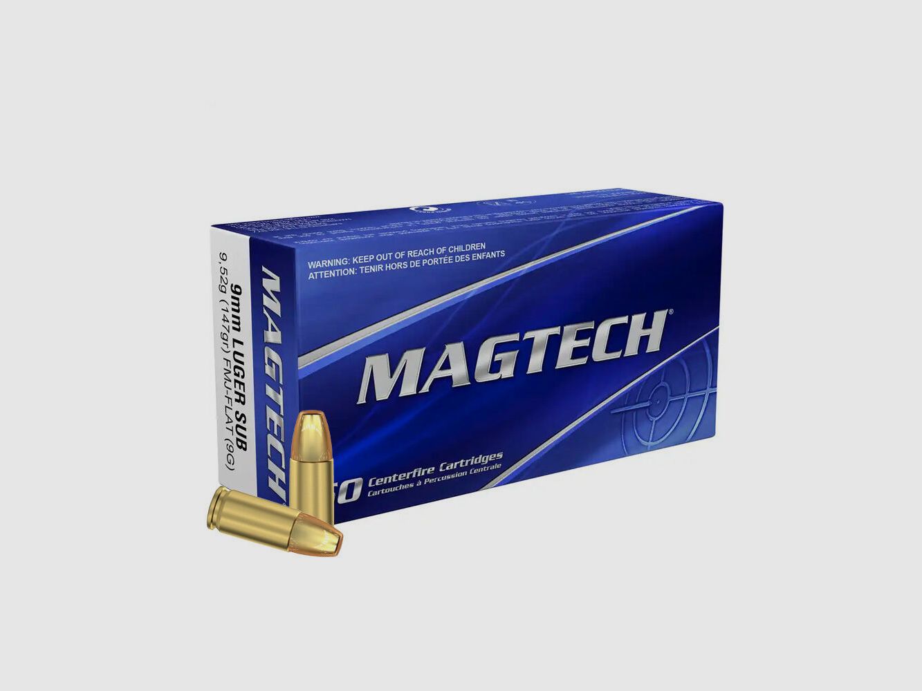 MagTech Subsonic FMJ Flat 147grs 50St 9mmLuger, Bild 1 von 3