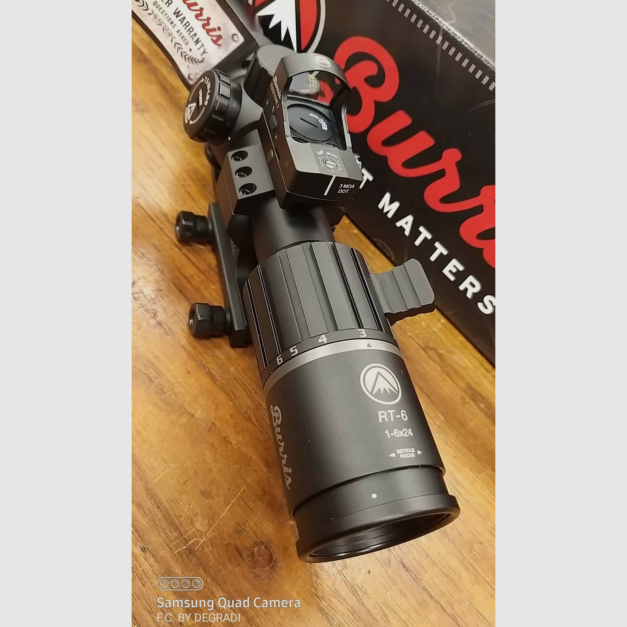 BURRIS – RT-6 1-6×24 | FastFire 3 | AR-P.E.P.R. | 30mm Tube | Black | Illuminated | Ret. Ballistic AR, immagine 3 di 5