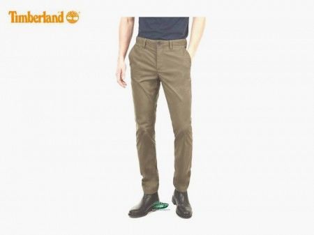 TIMBERLAND Pantalons Chino en Coton Vert