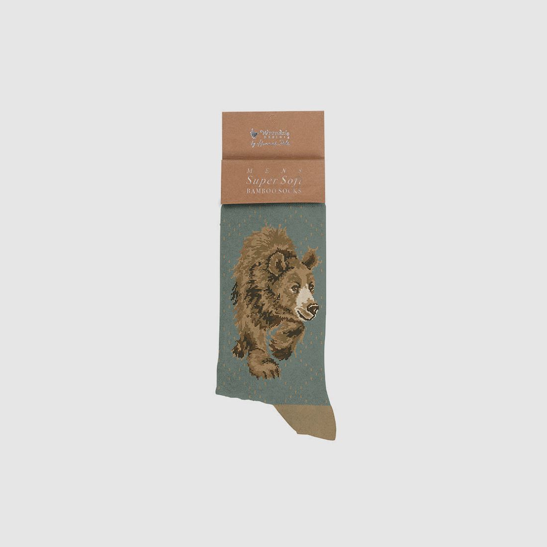 Wrendale Herren - Socken "In my Footsteps" mit Bär