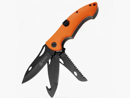 Puma XP Trifecta Orange – Coltello da caccia con lama per eviscerare e sega