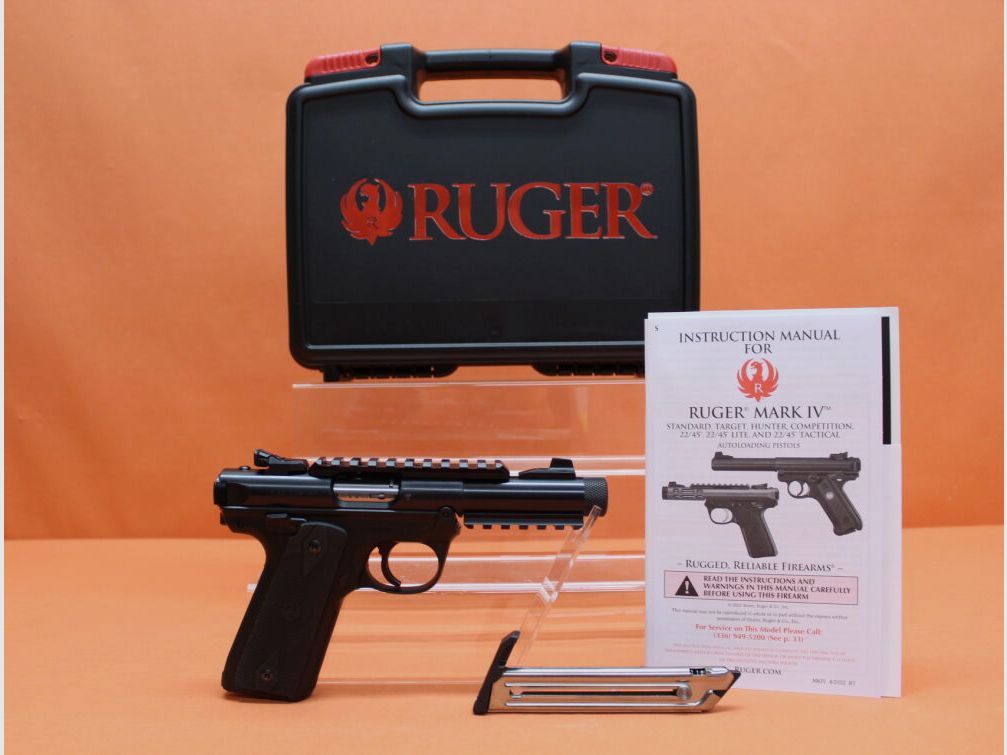 Ruger Ha.Pistole .22lr Ruger MARK IV 22/45 Tactical 4,4" Lauf/ Gewinde 1/2-28 (.22lfB/.22L.R. MK4)