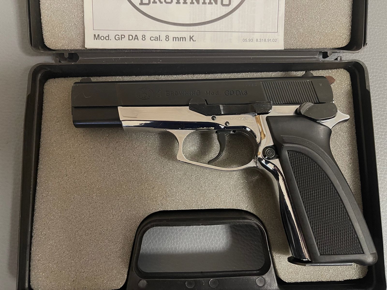 Browning Mod GP DA 8 Caliber 8mm Blank