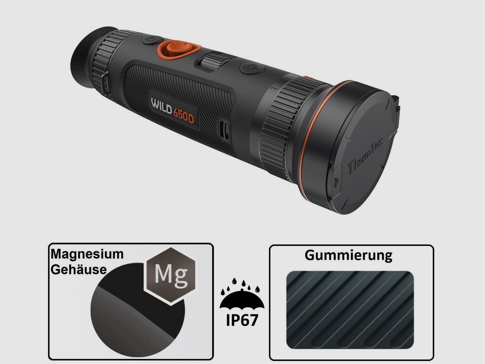 ThermTec WILD 650 D 25mm 50mm Linse 640 x 512 Pixel 30,6 m und 15,4 m Sehfeld