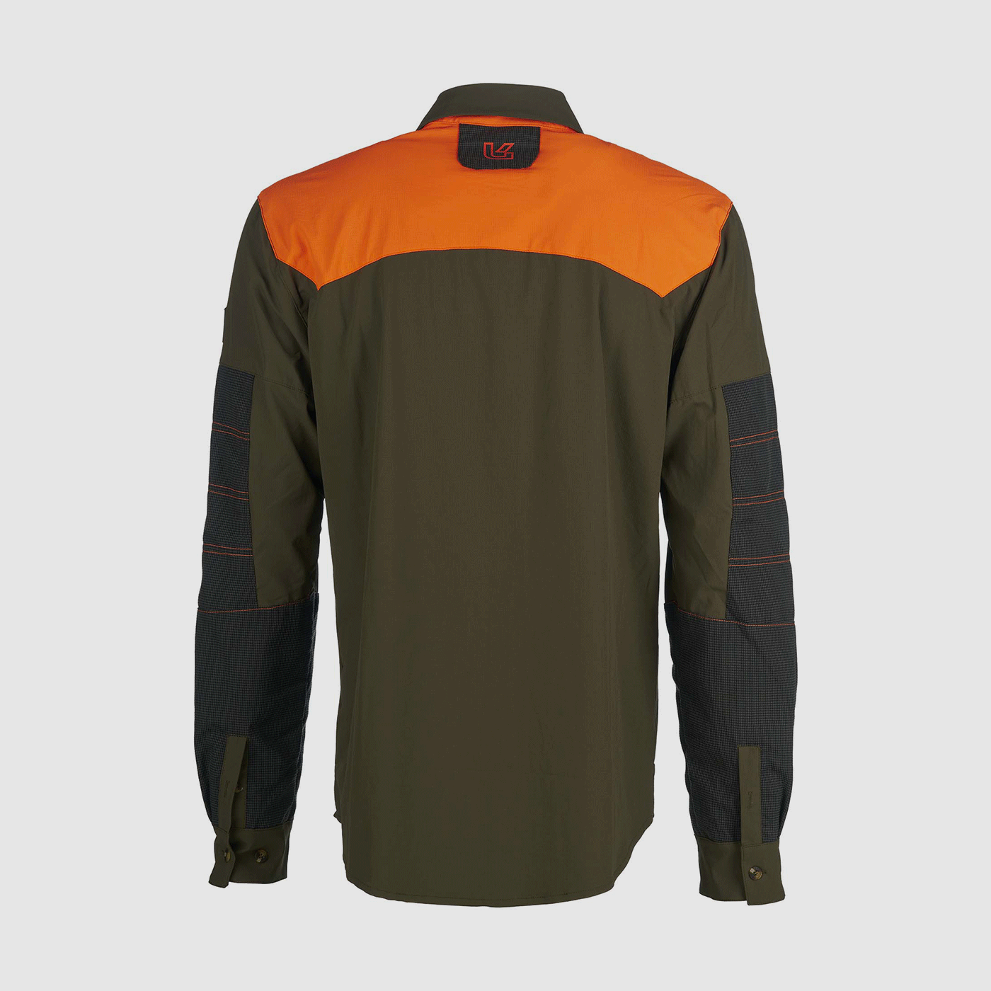 UNIVERS – JACHTSHIRT CACCIA CORTINA 4-WAY STRETCH GROEN/ORANJE, afbeelding 2 van 5