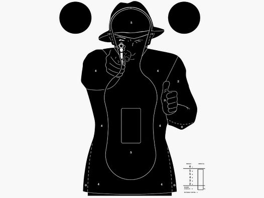 100 bersagli silhouette Polizia 51 x 71 cm