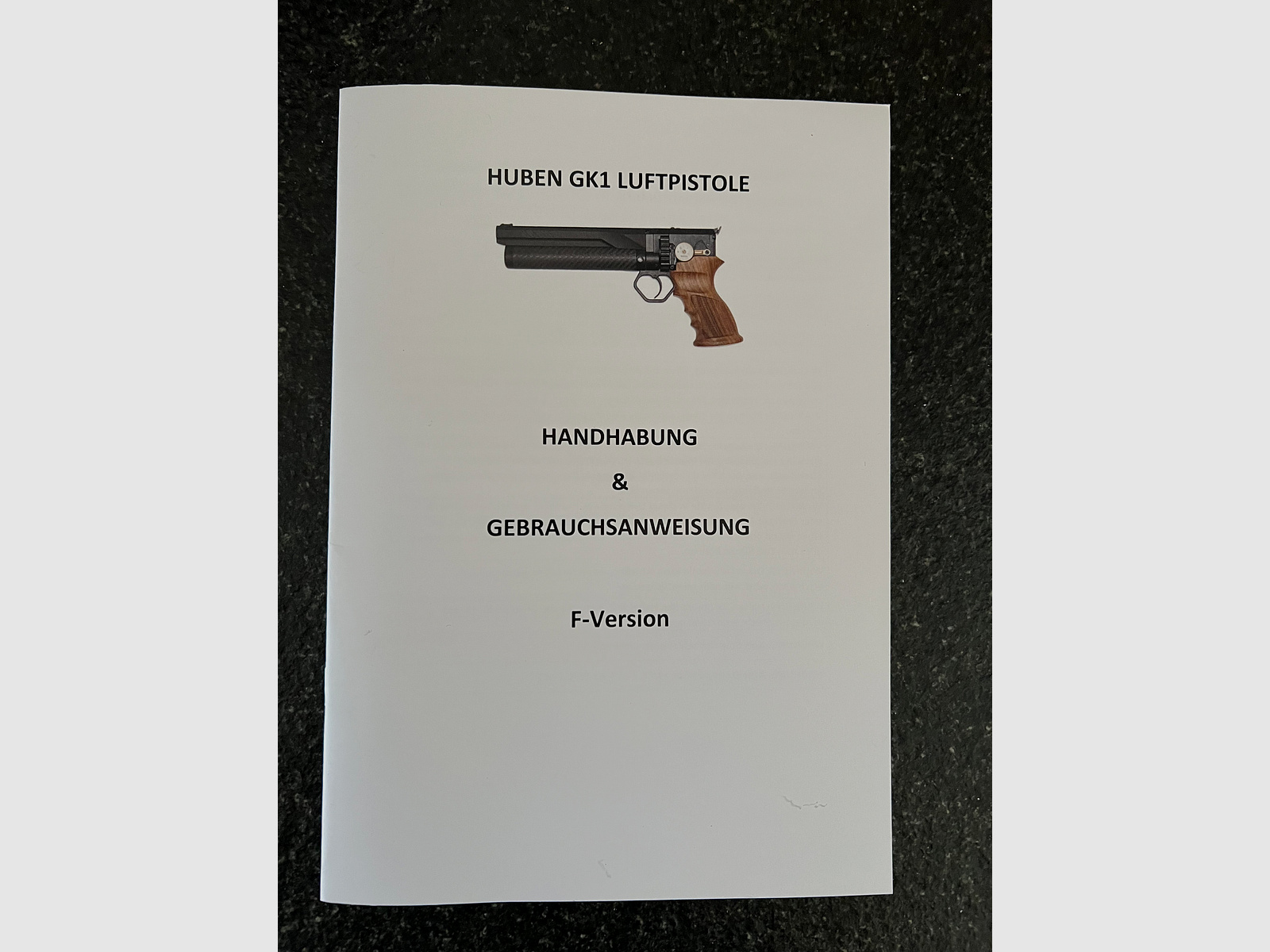 Pistola ad aria compressa Huben GK1 F-Version con kit di esportazione