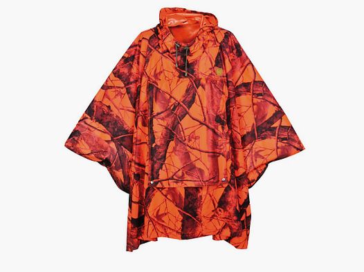 Hubertus Poncho Tarn u.Warn Olive-orange