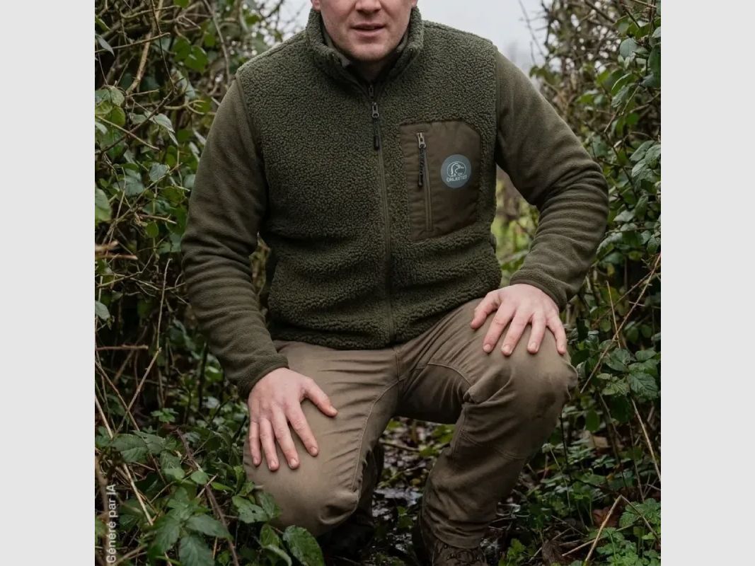 Gabion Unlimited Fury Green Sherpa Fleece Vest, image 6 of 7