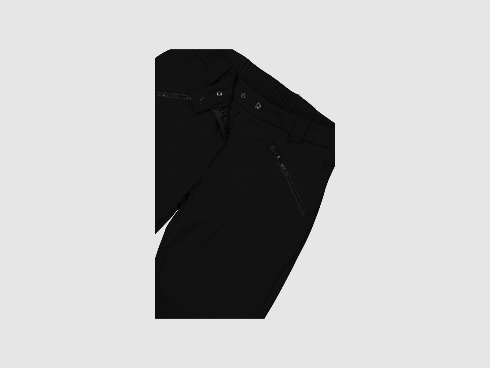 Pantalones Softshell CMP para Mujer con Costura Visible en la Parte Delantera Negra