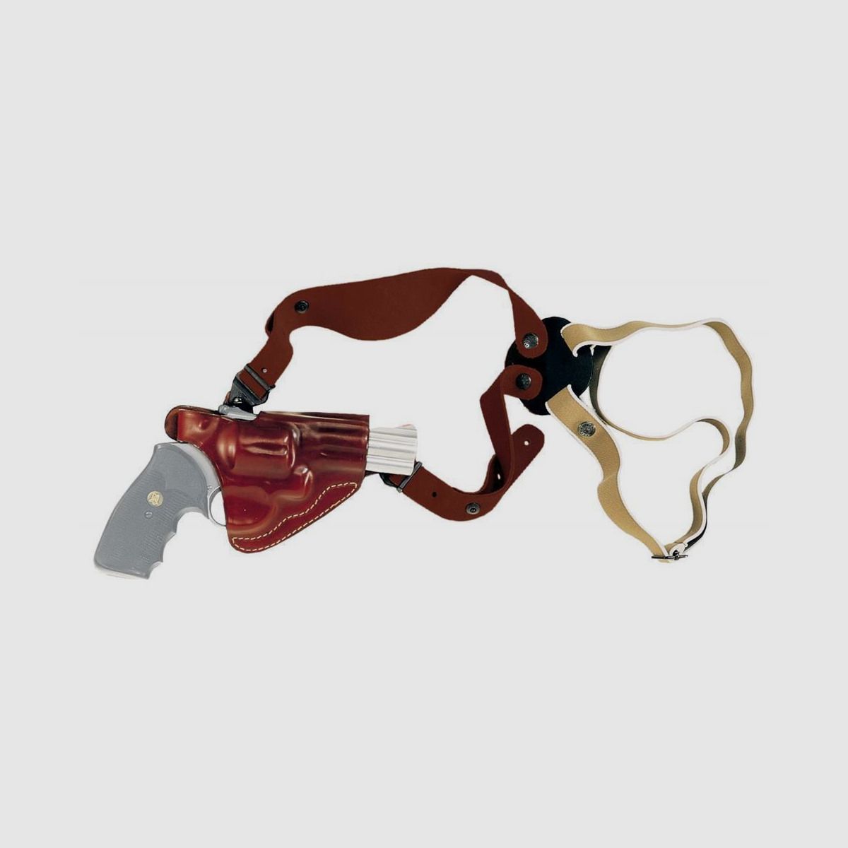 Mehrzweck-Schulterholster/Gürtelholster "Miami" für Revolver 2"-3" S&W K/L Frame, Colt King Cobra/Python/Trooper,Manurhin MR73,Ruger GP100,Taurus 65/66/82/431/441/669,Röhm RG89,HW 357-Schwarz-Rechtshänder