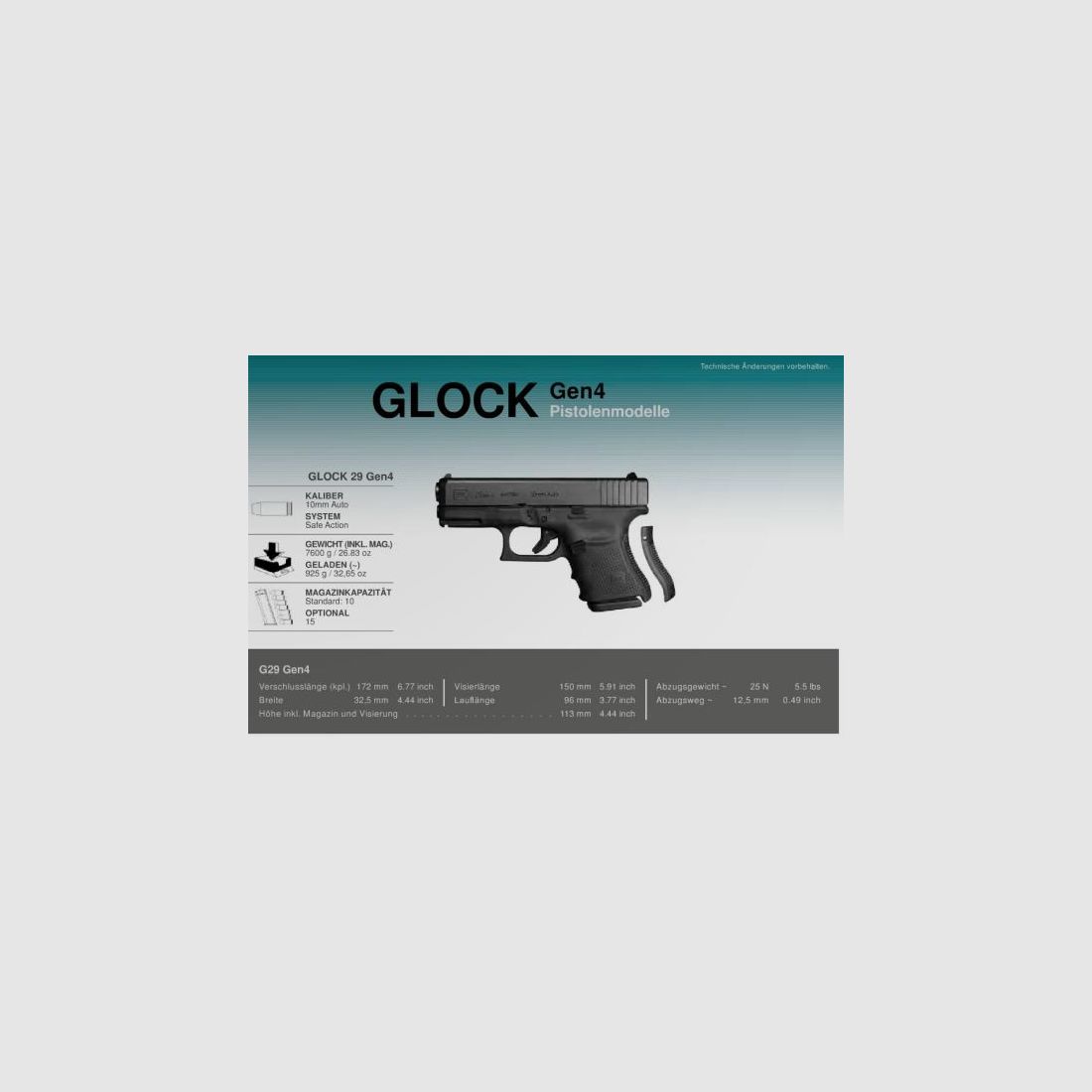 GLOCK Pistole Mod. 29 Gen4 10mmAuto