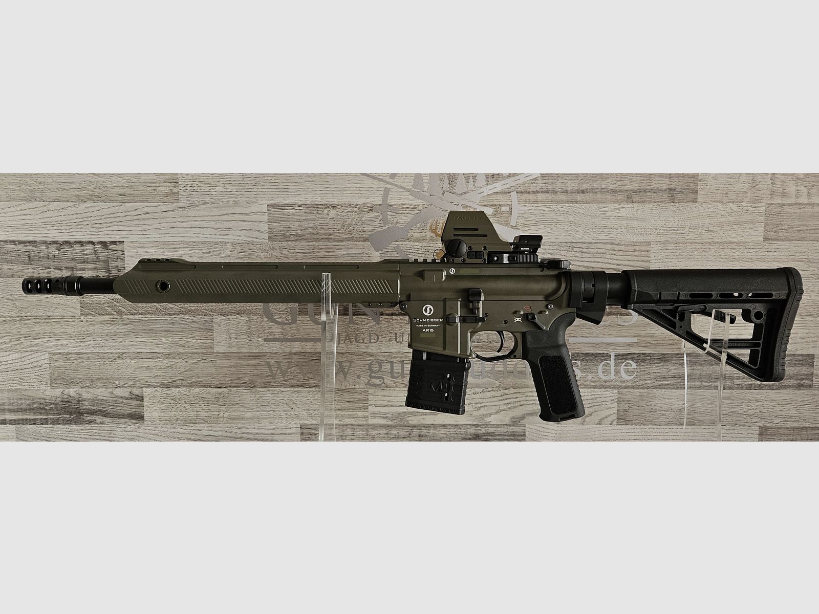 Schmeisser AR15 M4FL Sport Oliv 14,5" .223Rem. en set con visor - ¡envío gratis! - Producto nuevo del comercio especializado