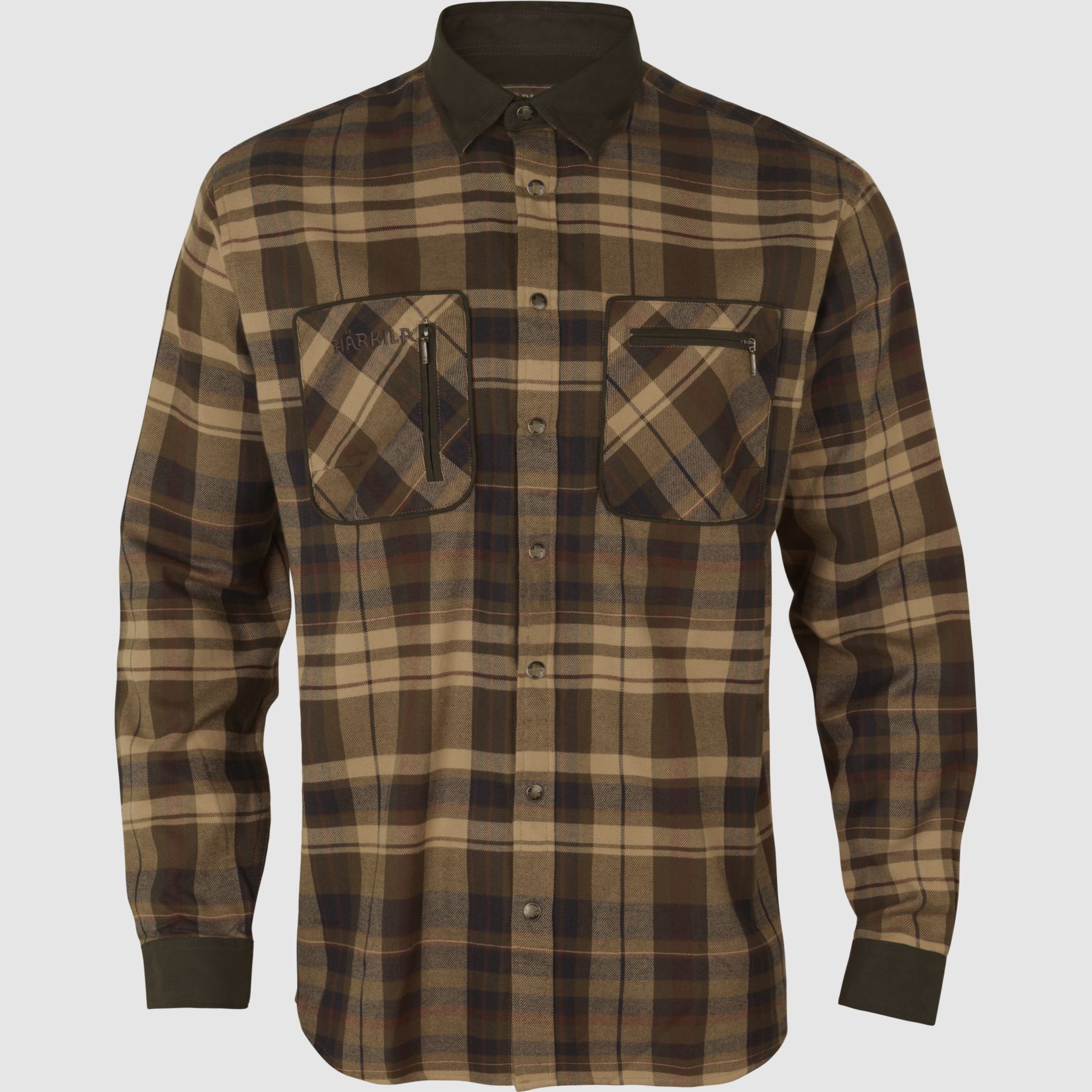 Härkila Hemd Pajala in Beige W/Brown