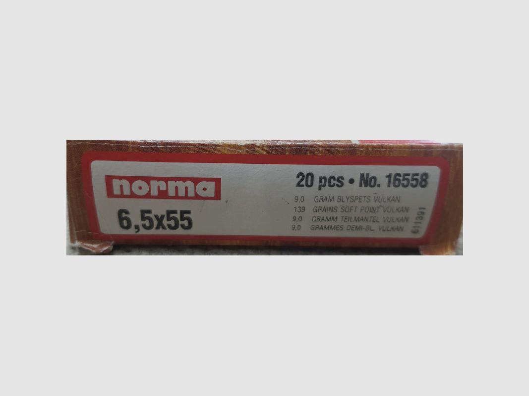 NORMA 6,5x55 139GRAINS SOFT POINT VULKAN, Bild 2 von 2