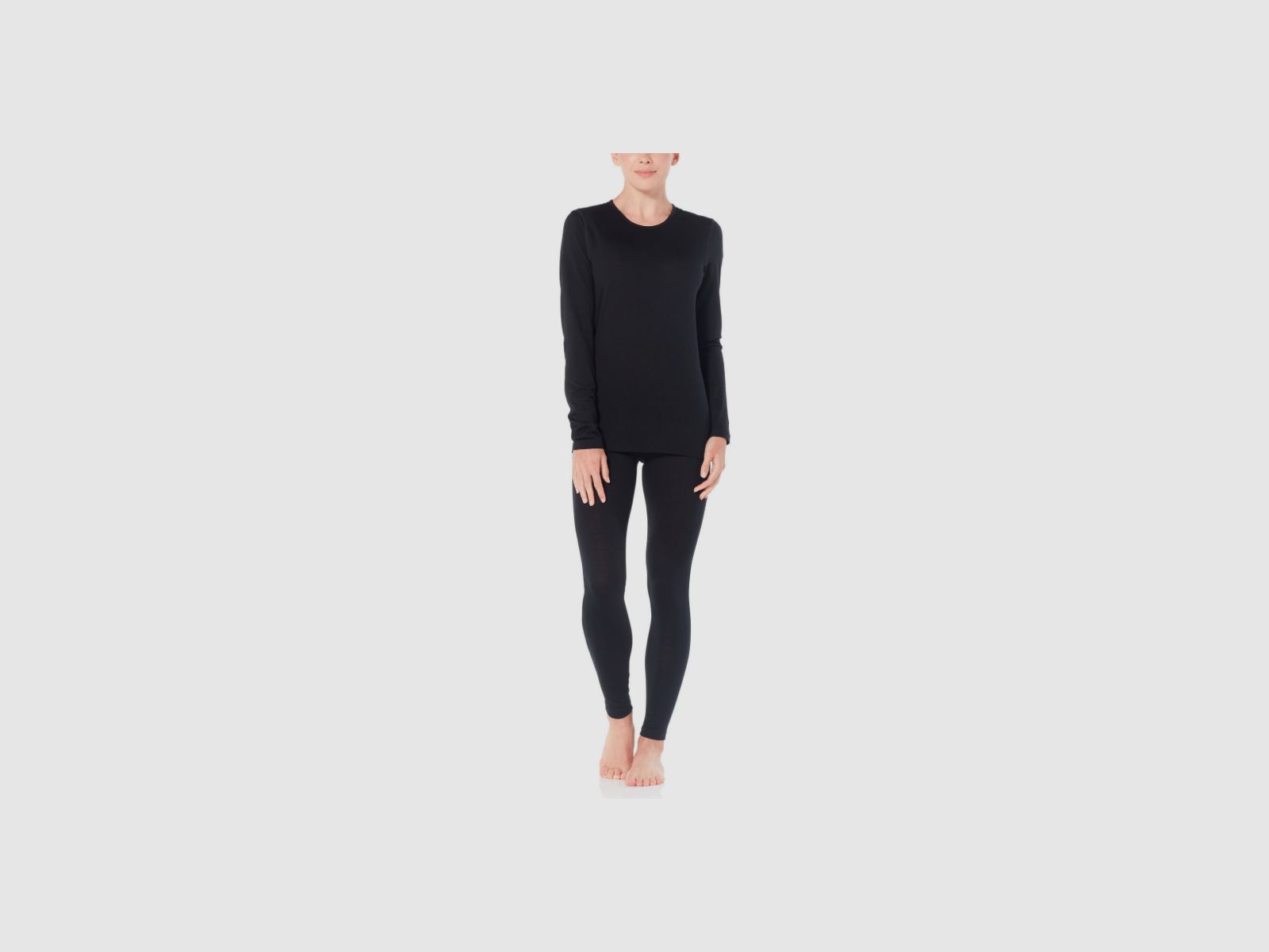 ICEBREAKER - Merino 200 Oasis Long Sleeve Crewe Women Black