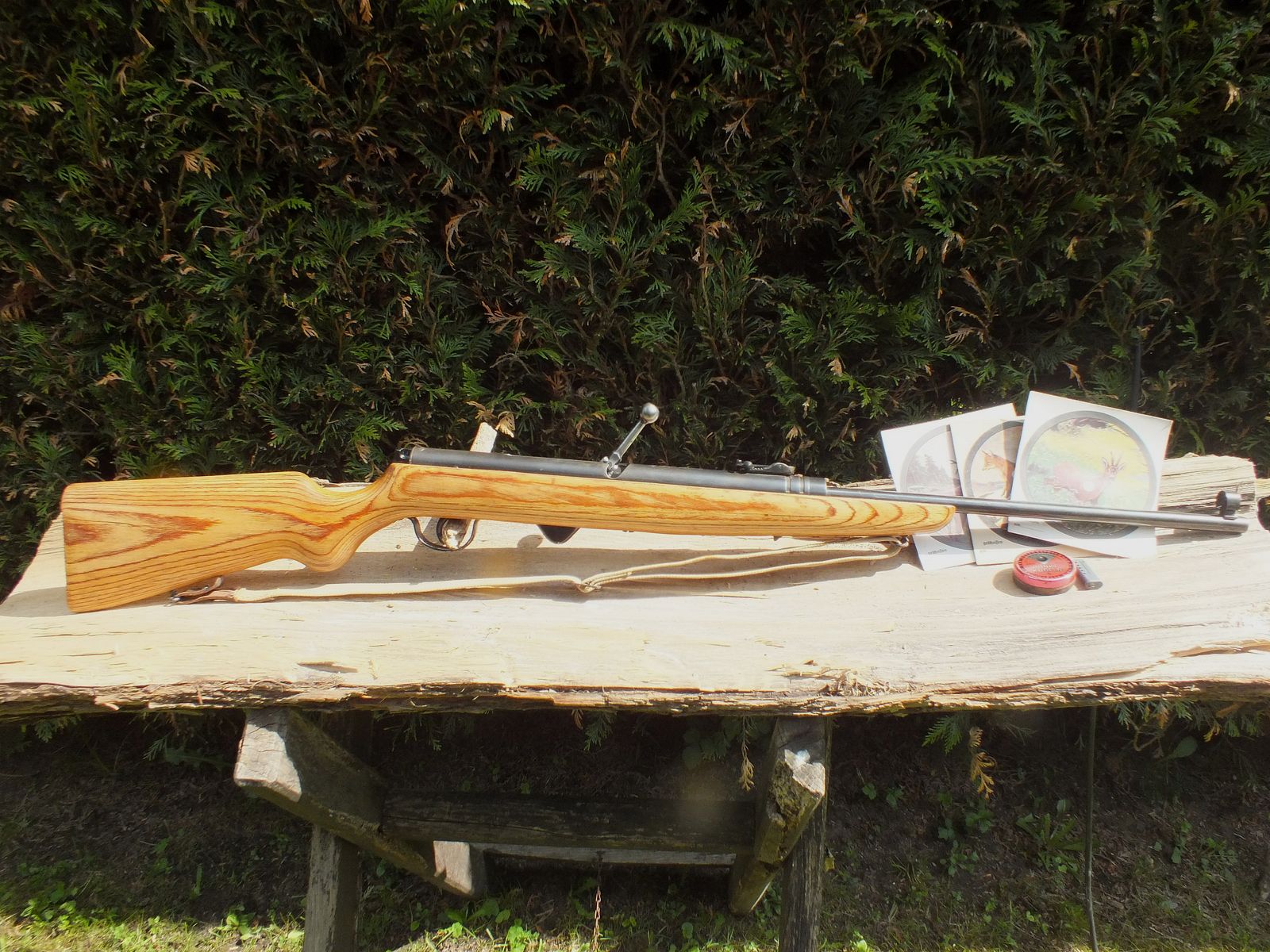 DDR- carabine à air 310-9 avec crosse en bois stratifié. Rare!