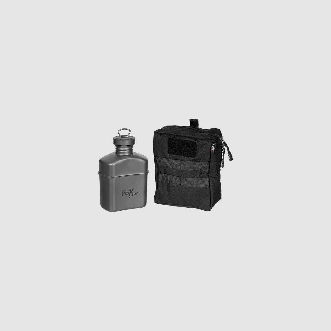 Fox Outdoor Trinkflasche Titan 1 L mit Tasche