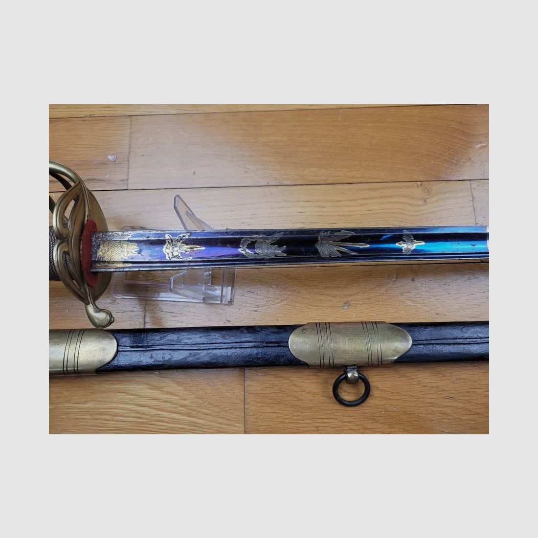 Zeldzaam Officierszwaard van de Maréchaussée van Frankrijk – Model 1787 – Blauwe Klinge – Filigraan Handvat – Uitstekende Staat, afbeelding 15 van 20